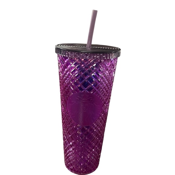 New Starbucks 2023 Valentine's Day Venti Cold Tumbler Jeweled Purple Taffy - Picture 1 of 5
